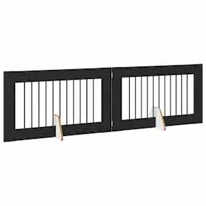 Skládací psí brána se stojany 2 pcs Černý dub 200,5 cm - obrázek 3