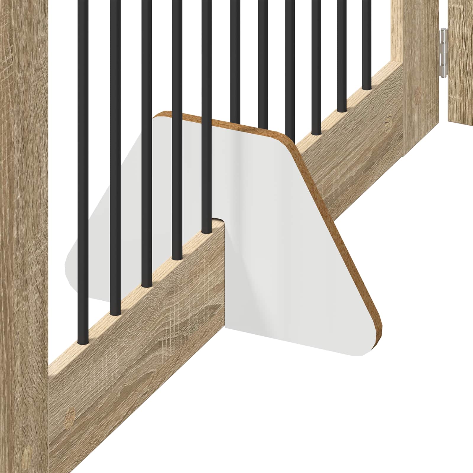 Vrata za pse z stojali 2 pcs Sonoma hrast 100 x 60 cm - slika 7
