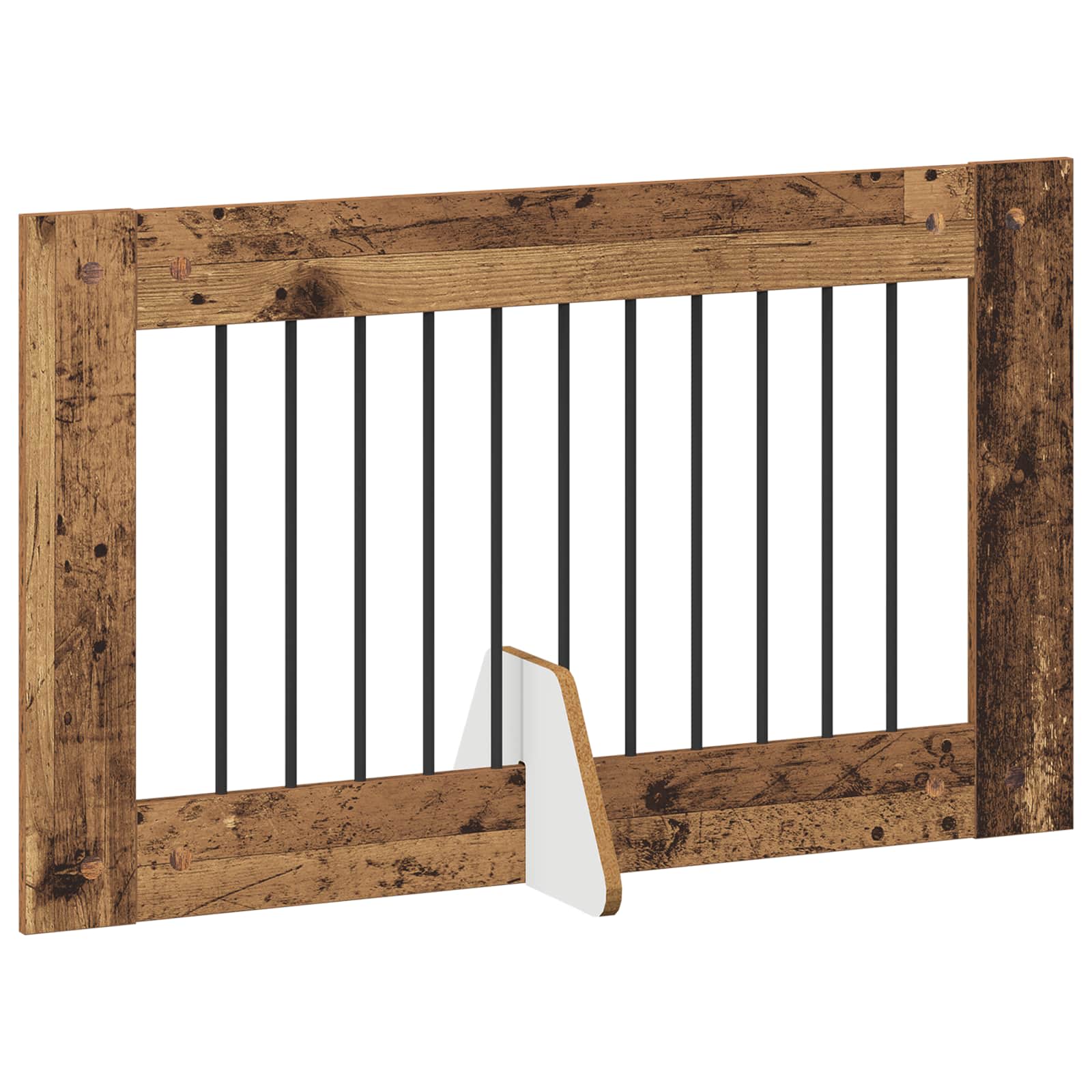 Hondenhekje met standaards 2 pcs Oud hout 100 x 60 cm image 5