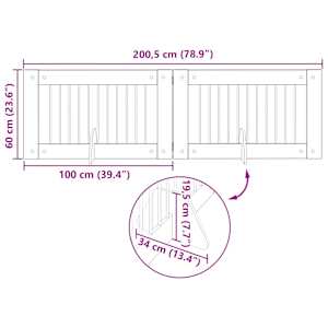 Zábrana pro psy se stojany 2 pcs Staré dřevo 100 x 60 cm - obrázek 10