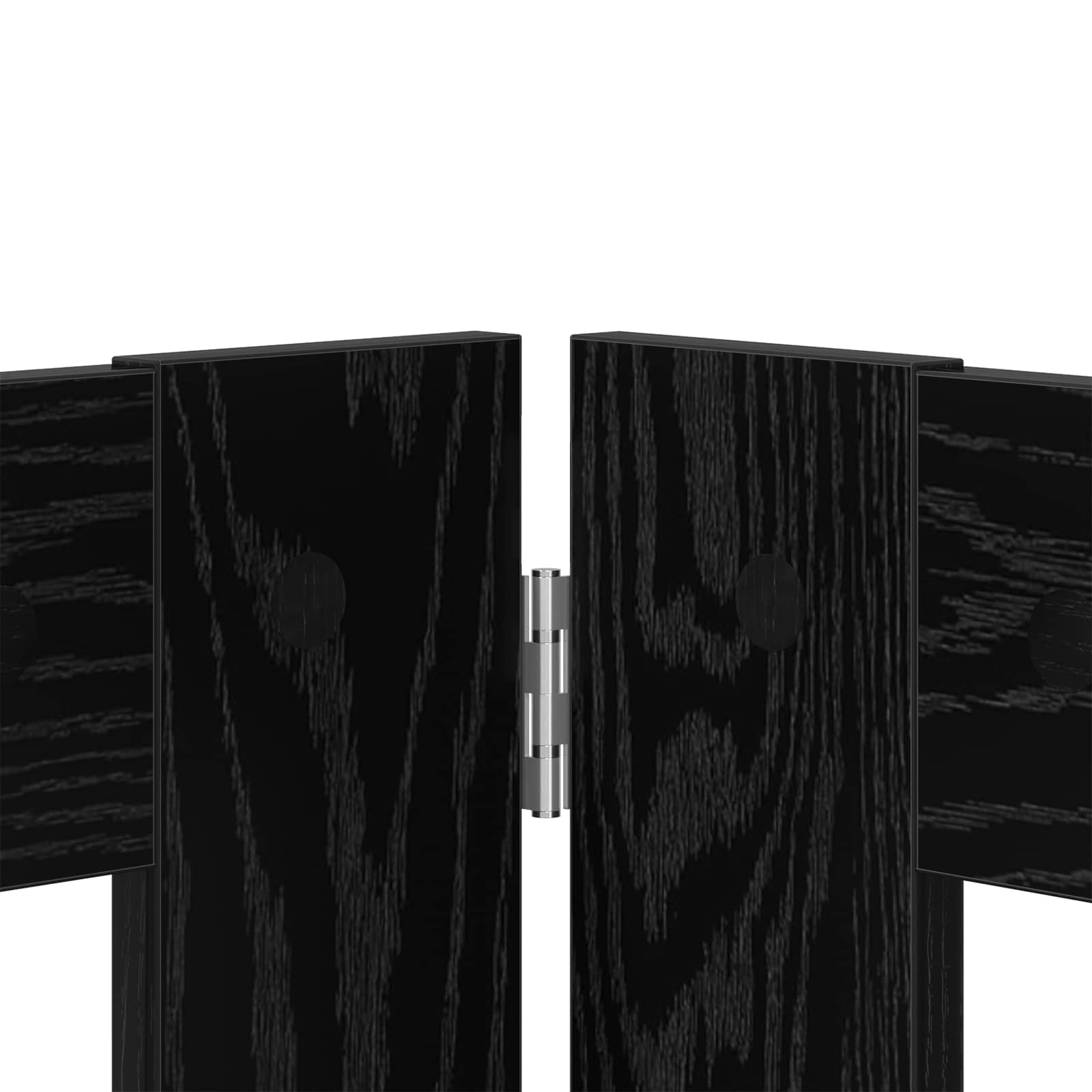 Hondenhekje met standaards 4 pcs Zwart eiken 100 x 60 cm image 6