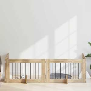 Vrata za pse z stojali 4 pcs Sonoma hrast 100 x 60 cm