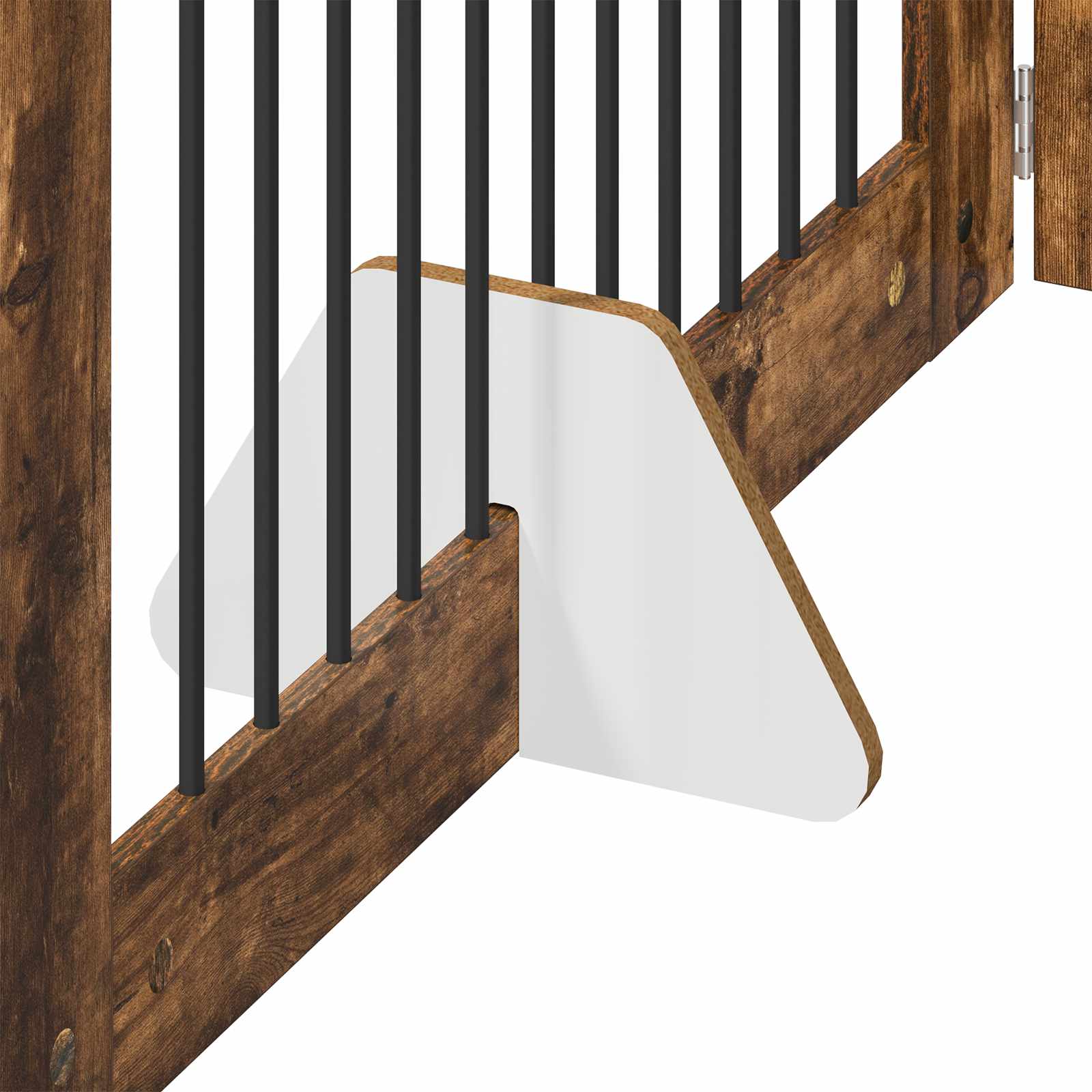 Hondenhekje met standaards 4 pcs Gerookt eiken 100 x 60 cm image 7