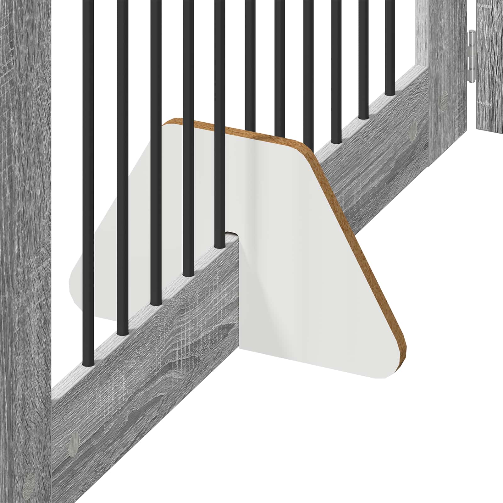 Hondenhekje met standaards 4 pcs Grijs sonoma 100 x 60 cm image 7