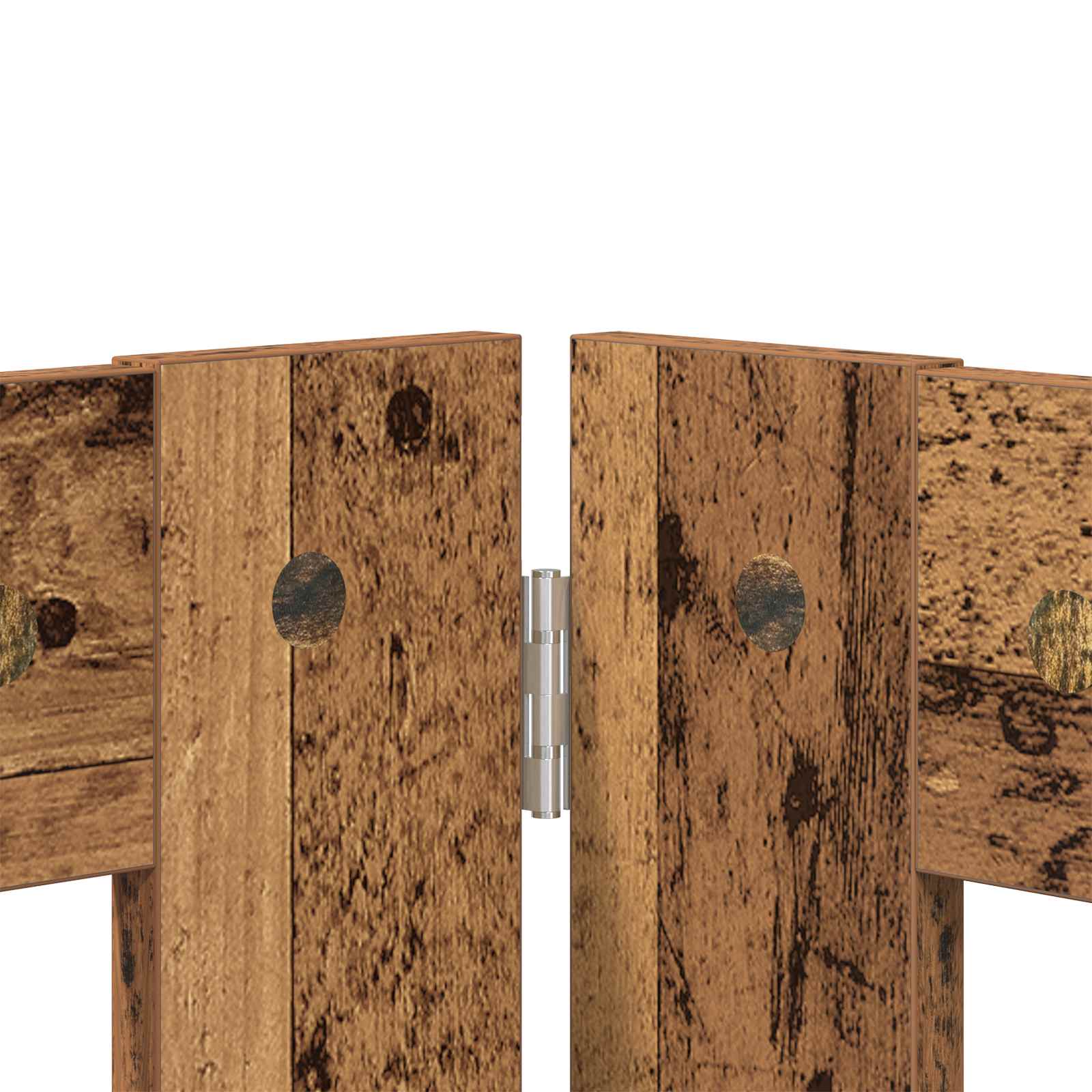 Hondenhekje met standaards 4 pcs Oud hout 100 x 60 cm image 6