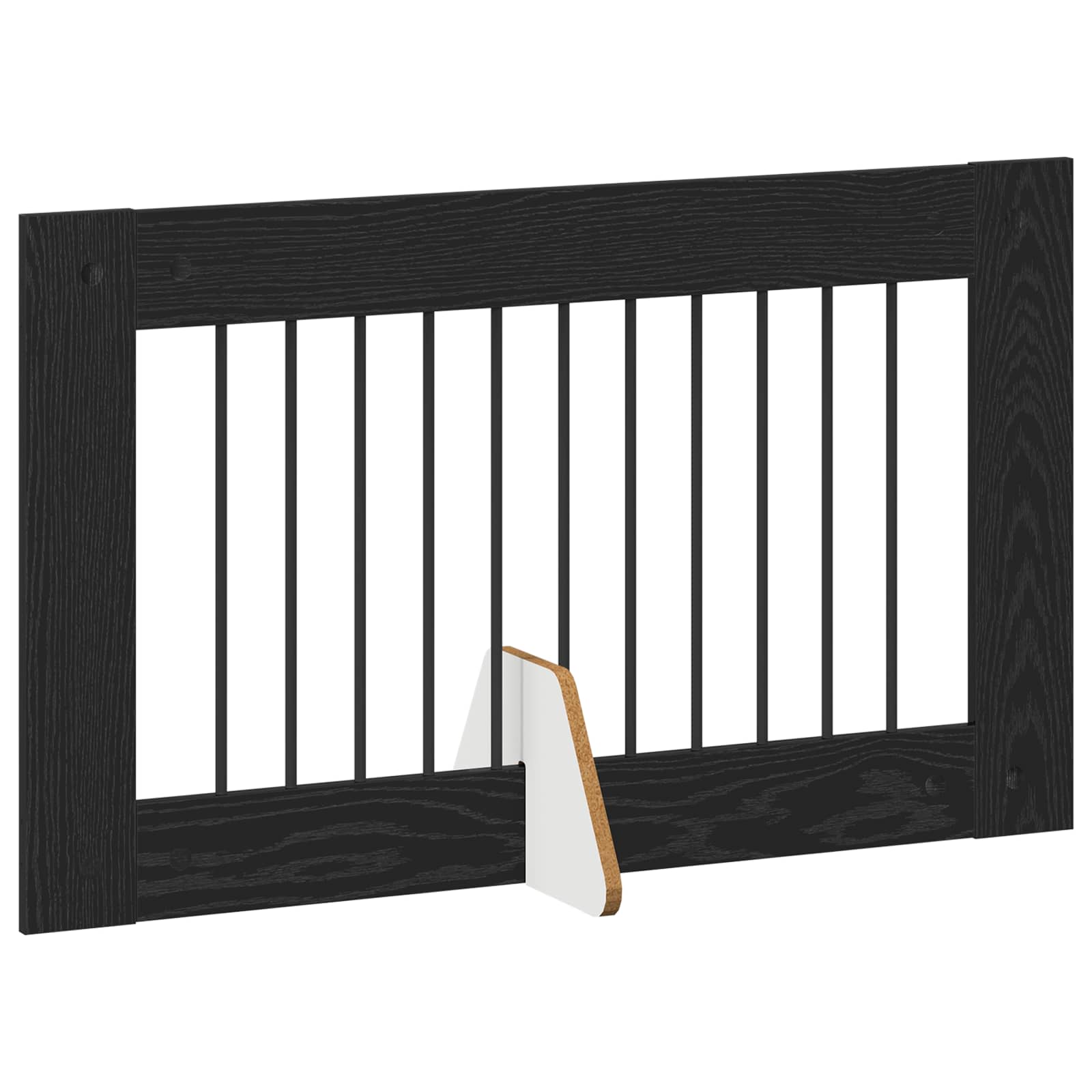 Hondenhekje met standaards 6 pcs Zwart eiken 100 x 60 cm image 5