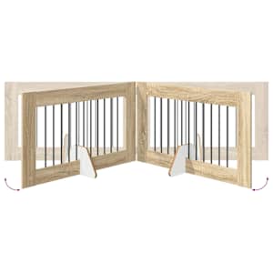 Skládací psí brána se stojany 6 pcs Dub sonoma 602 cm - obrázek 6