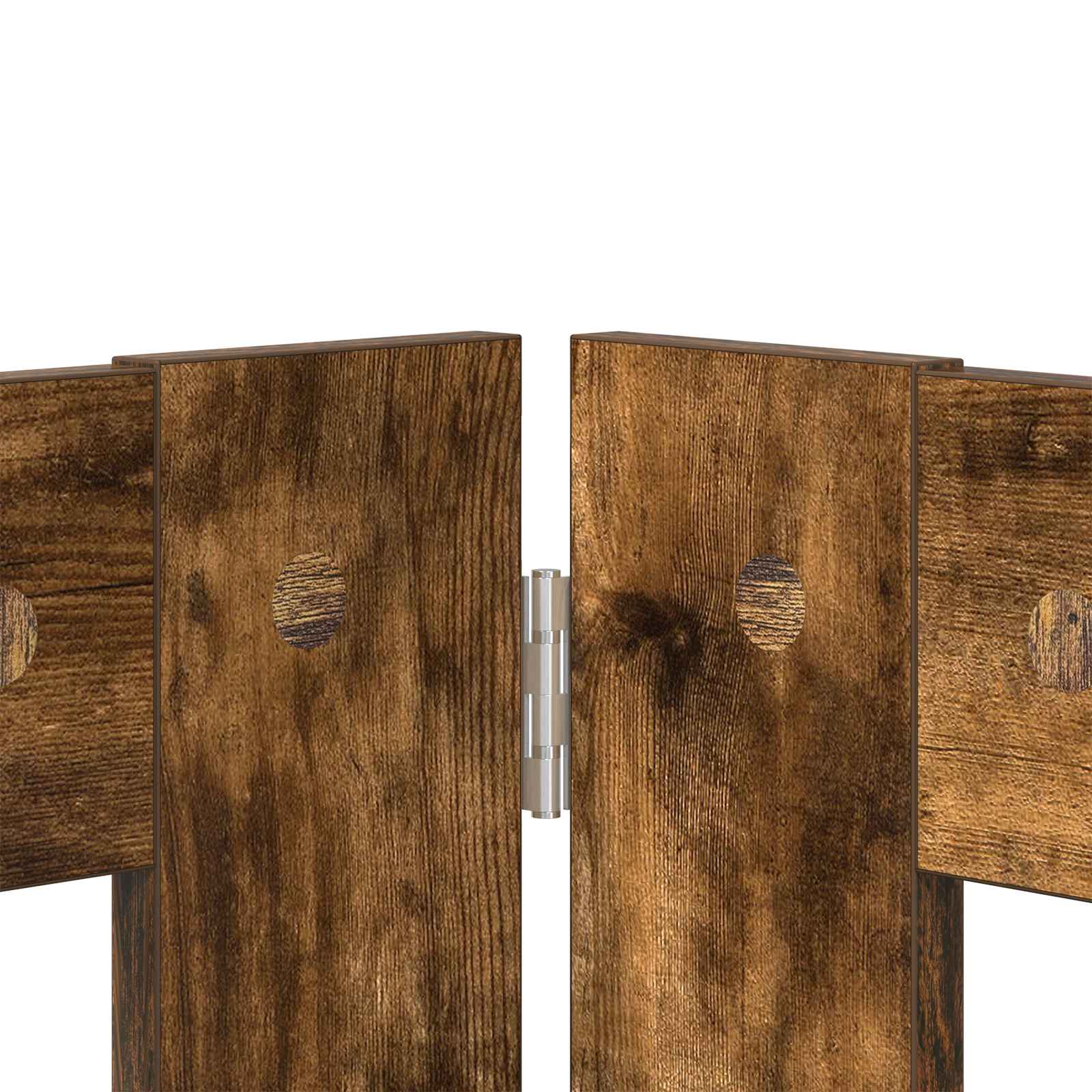 Hondenhekje met standaards 6 pcs Gerookt eiken 100 x 60 cm image 6