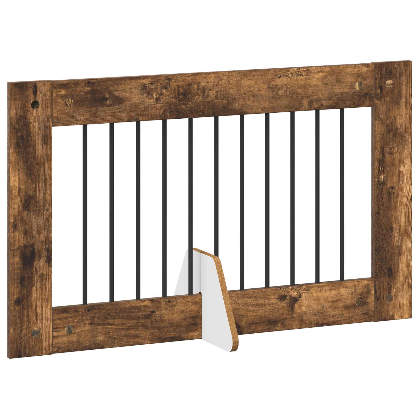 Hondenhekje met standaards 6 pcs Gerookt eiken 100 x 60 cm image 5