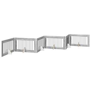 Skládací psí brána se stojany 6 pcs Šedá sonoma 602 cm - obrázek 2