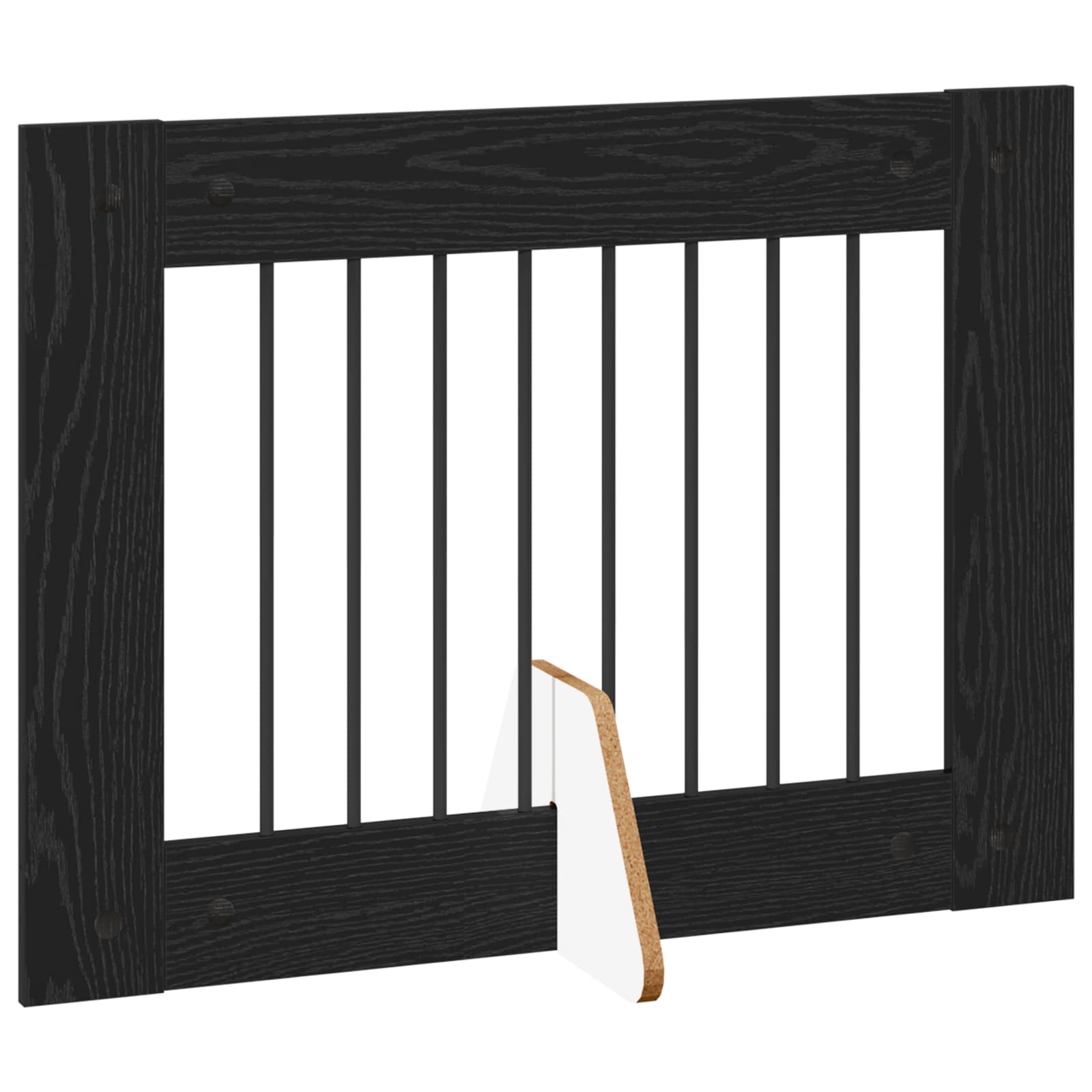 Hondenhekje met standaards 2 pcs Zwart eiken 80 x 60 cm image 5