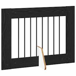 Zábrana pro psy se stojany 2 pcs Černý dub 80 x 60 cm - obrázek 5