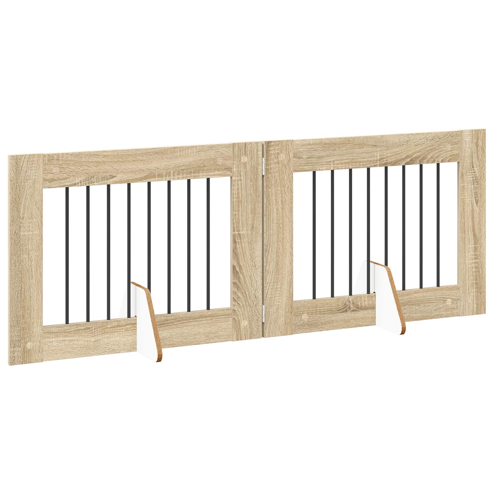 Vrata za pse z stojali 2 pcs Sonoma hrast 80 x 60 cm - slika 4