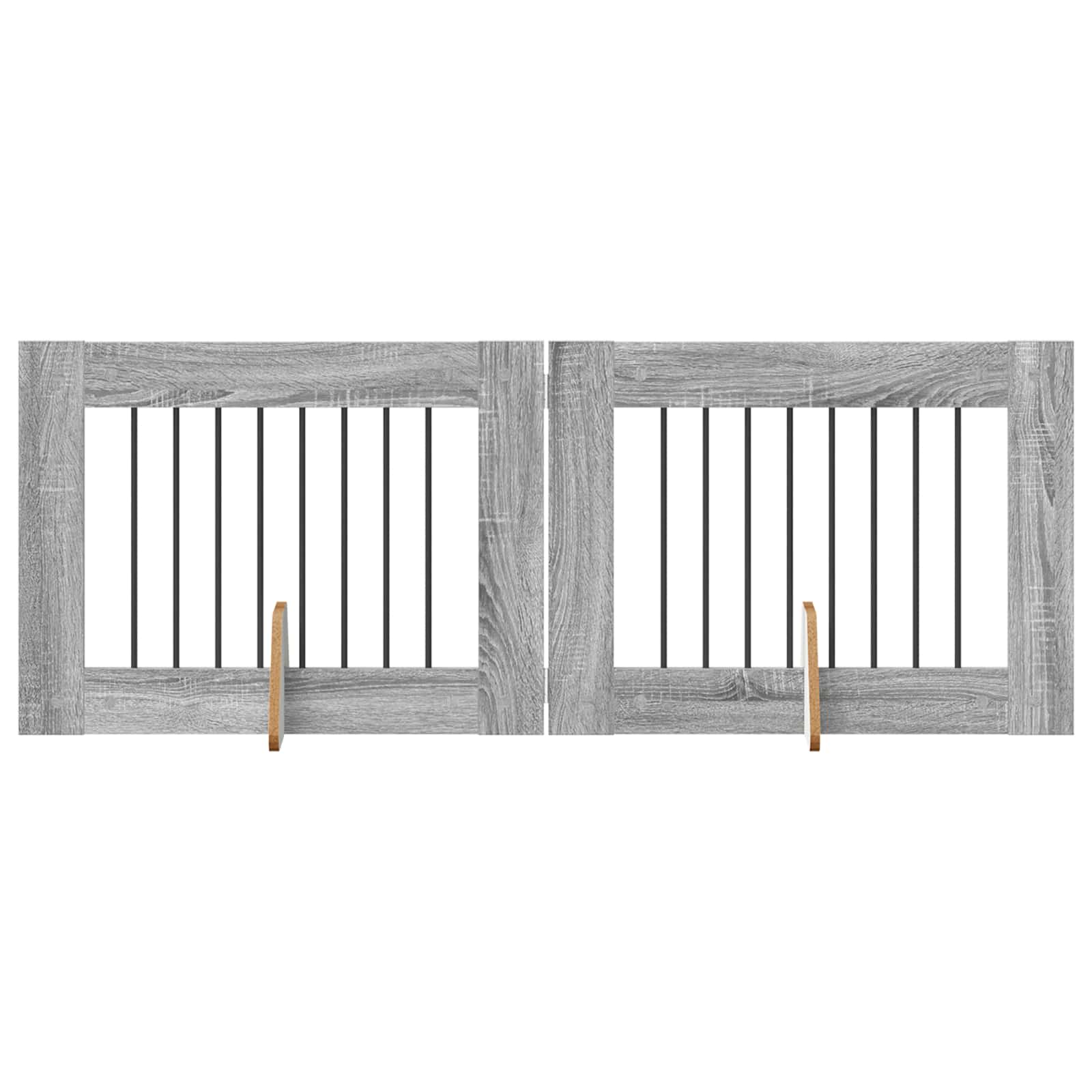 Hondenhekje met standaards 2 pcs Grijs sonoma 80 x 60 cm image 2