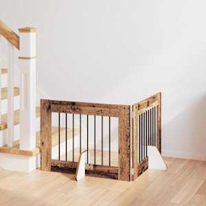 Vrata za pse z stojali 2 pcs Star les 80 x 60 cm Inženirski les