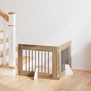 Vrata za pse z stojali 2 pcs Artisan hrast 80 x 60 cm