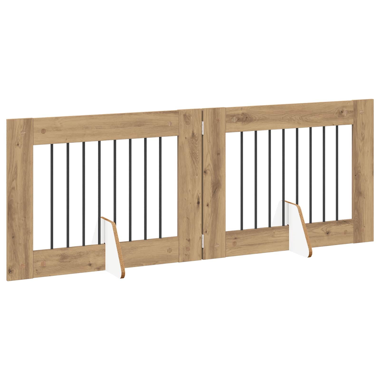 Vrata za pse z stojali 2 pcs Artisan hrast 80 x 60 cm - slika 4