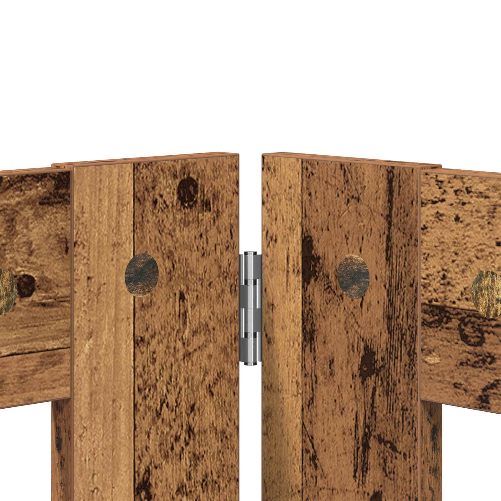 Hondenhekje met standaards 4 pcs Oud hout 80 x 60 cm image 6