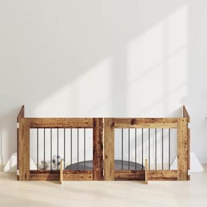 Vrata za pse z stojali 4 pcs Star les 80 x 60 cm Inženirski les