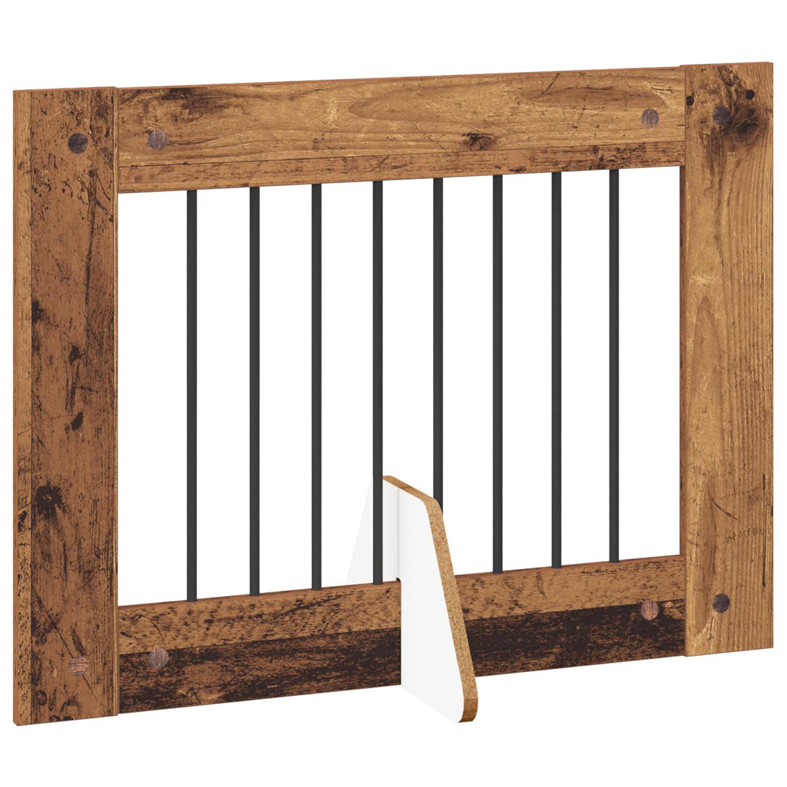 Hondenhekje met standaards 4 pcs Oud hout 80 x 60 cm image 5