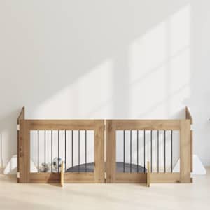 Vrata za pse z stojali 4 pcs Obrtni Hrast 80 x 34 x 60 cm