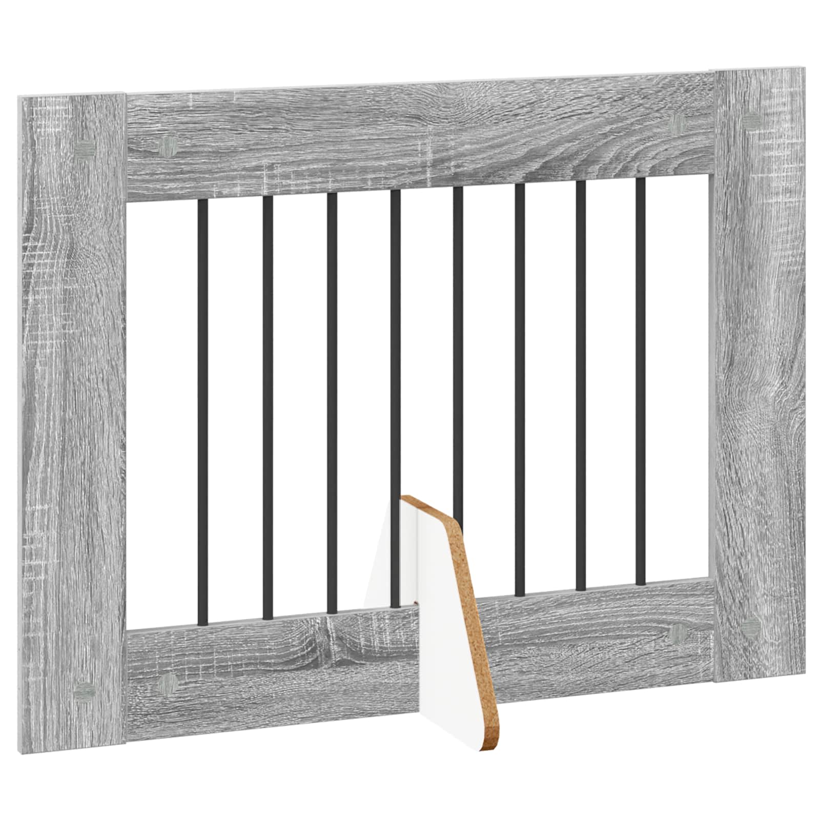 Hondenhekje met standaards 6 pcs Grijs sonoma 80 x 60 cm image 5