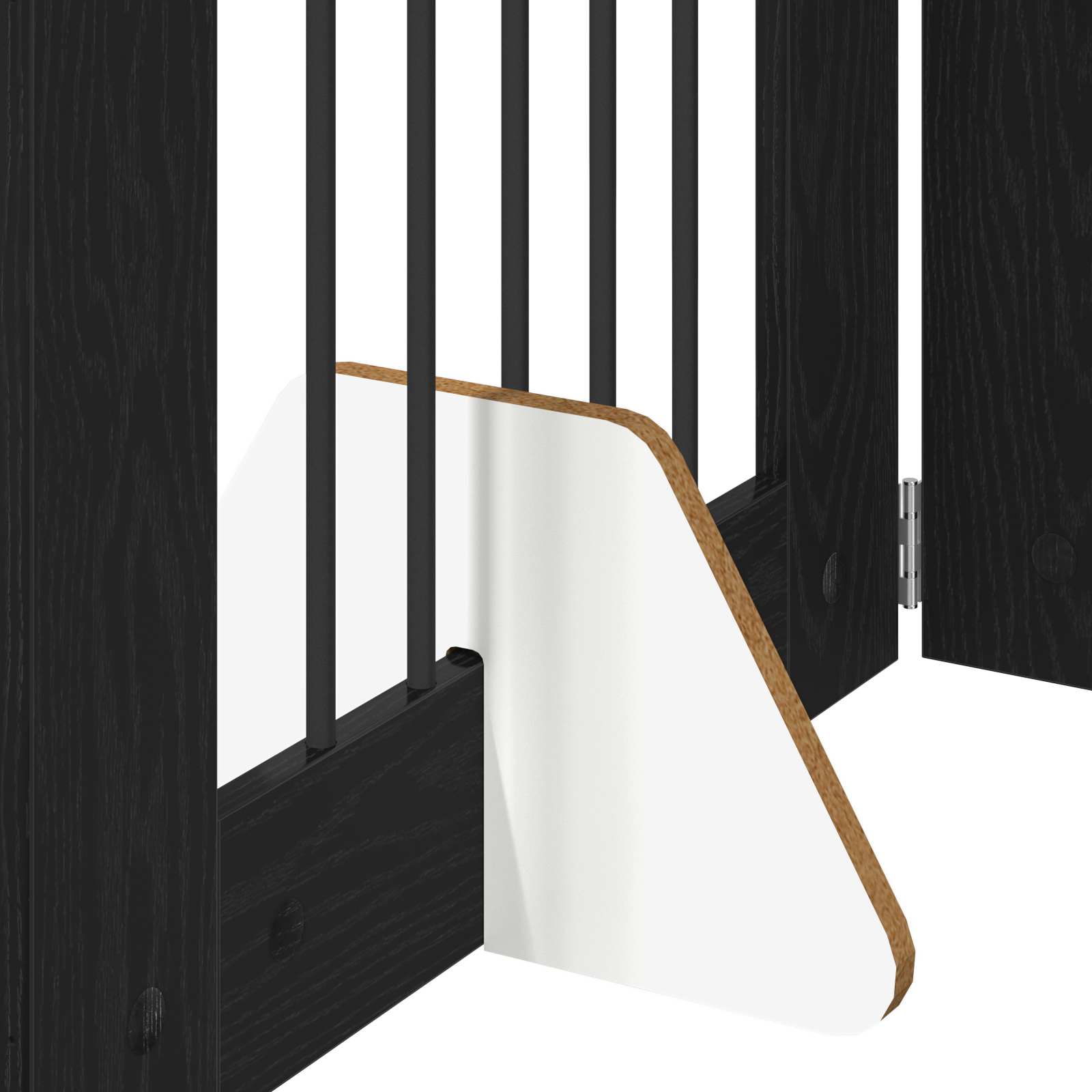 Hondenhekje met standaards 2 pcs Zwart eiken 60 x 60 cm image 7