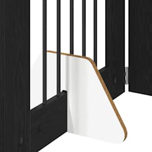Skládací psí brána se stojany 2 pcs Černý dub 120,5 cm - obrázek 6