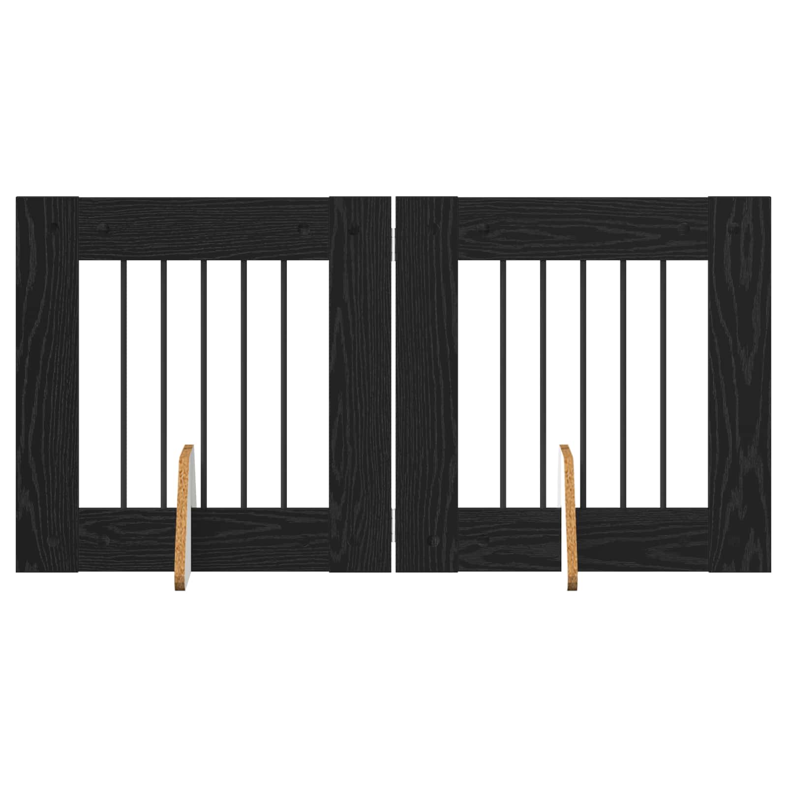 Hondenhekje met standaards 2 pcs Zwart eiken 60 x 60 cm image 2