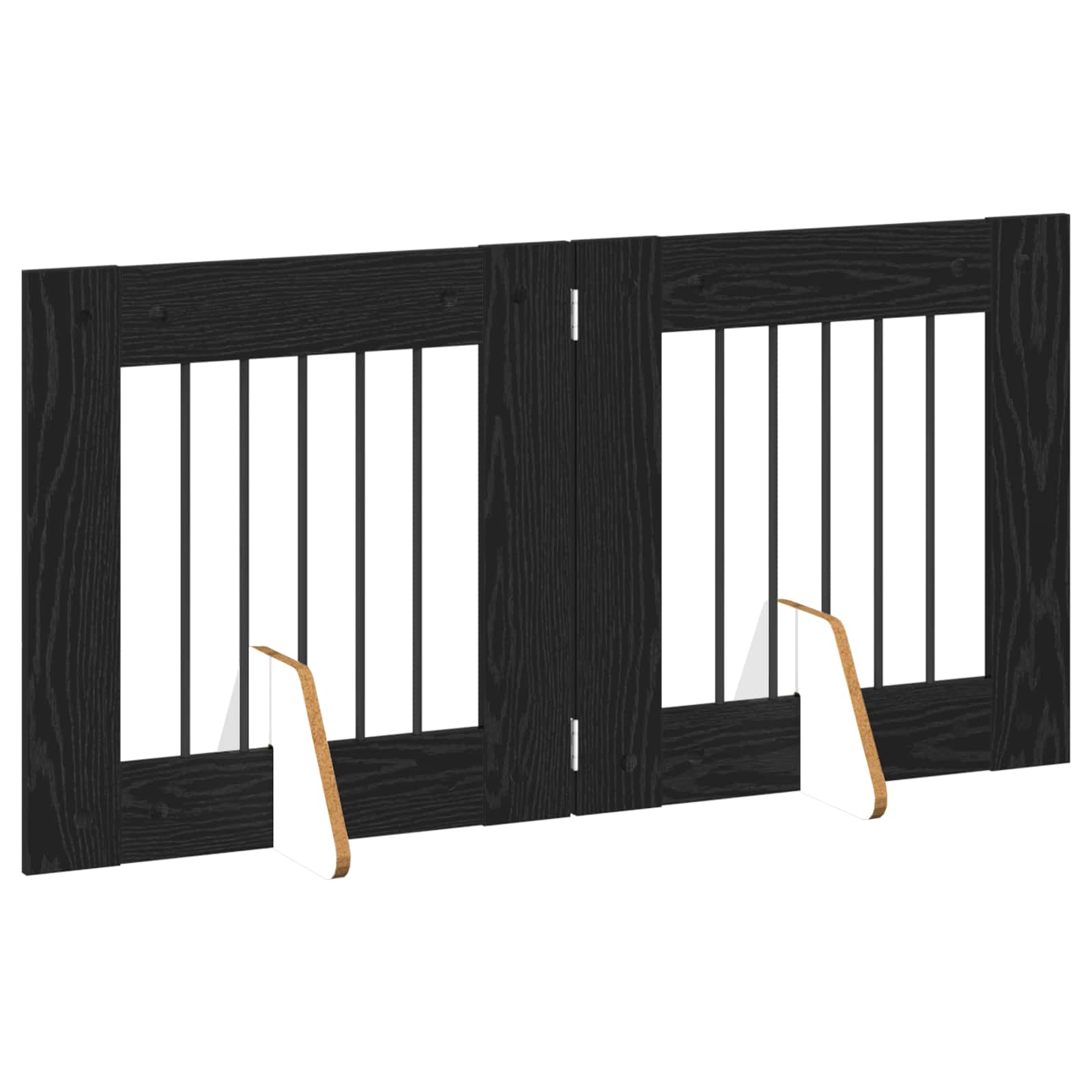 Hondenhekje met standaards 2 pcs Zwart eiken 60 x 60 cm image 4