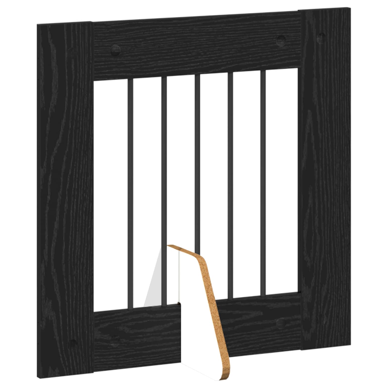 Hondenhekje met standaards 2 pcs Zwart eiken 60 x 60 cm image 5