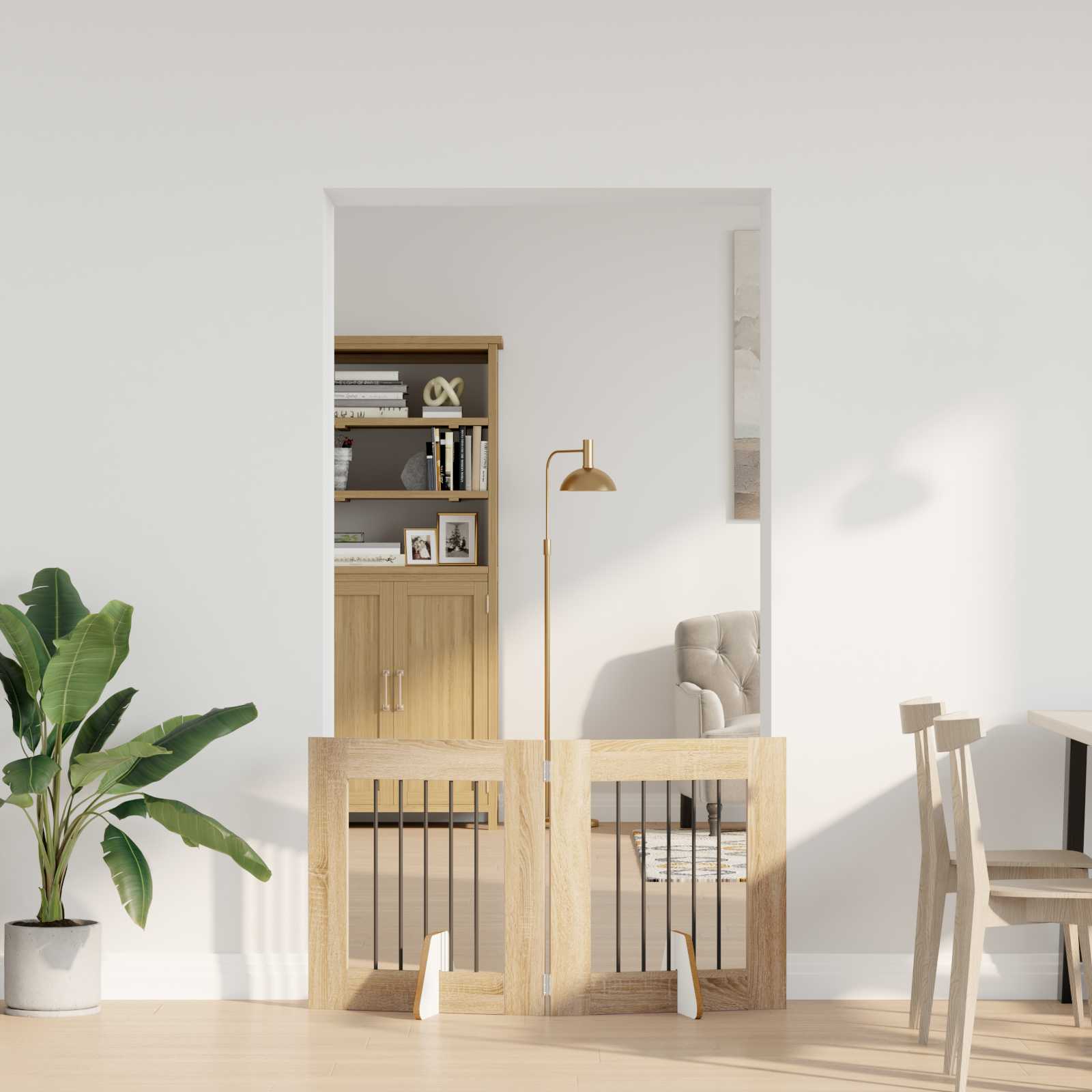 Vrata za pse z stojali 2 pcs Sonoma hrast 60 x 60 cm - slika 3