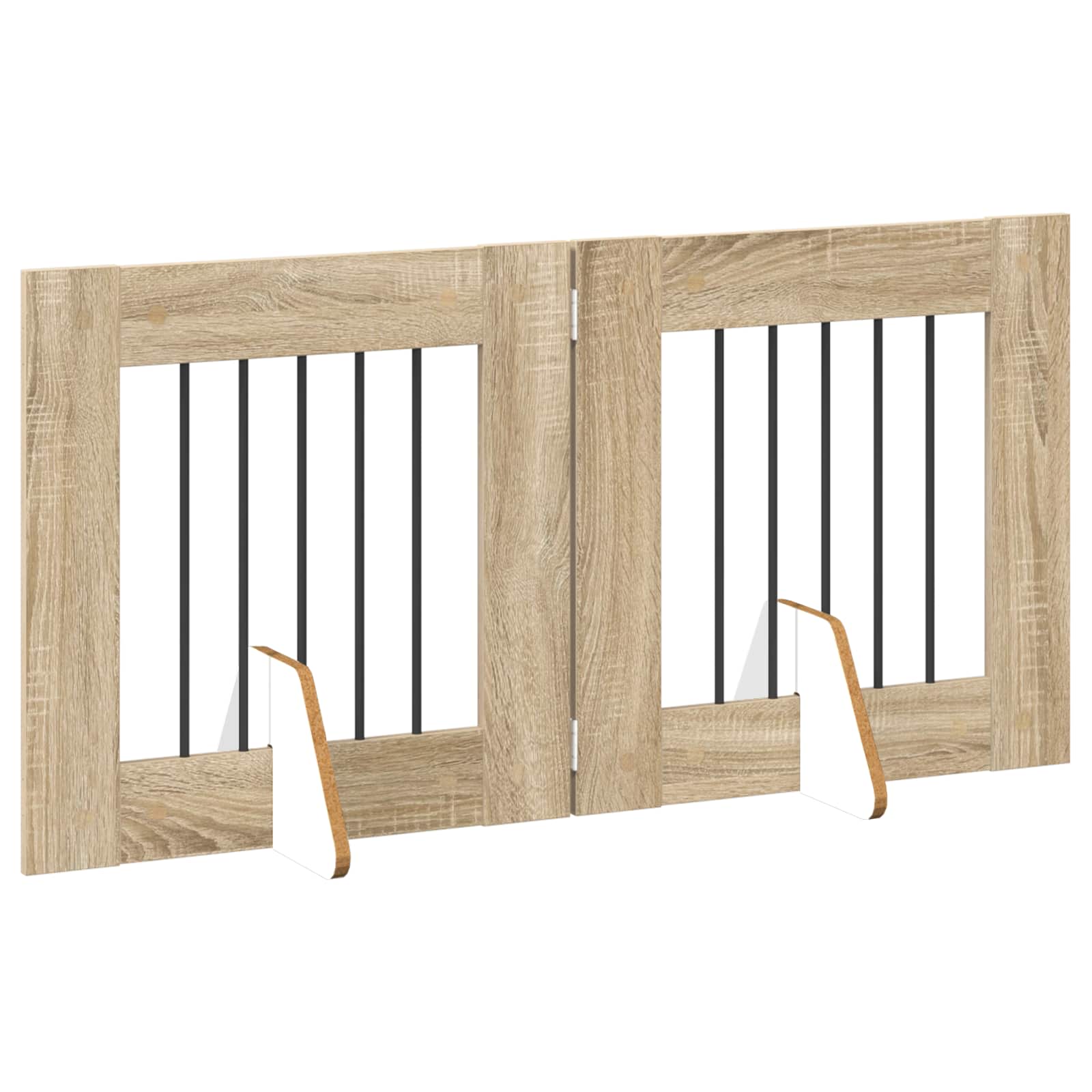 Vrata za pse z stojali 2 pcs Sonoma hrast 60 x 60 cm - slika 4
