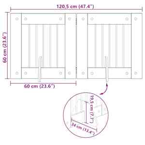 Zábrana pro psy se stojany 2 pcs Šedá sonoma 60 x 60 cm - obrázek 10