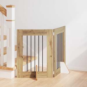 Vrata za pse z stojali 2 pcs Artisan hrast 60 x 60 cm