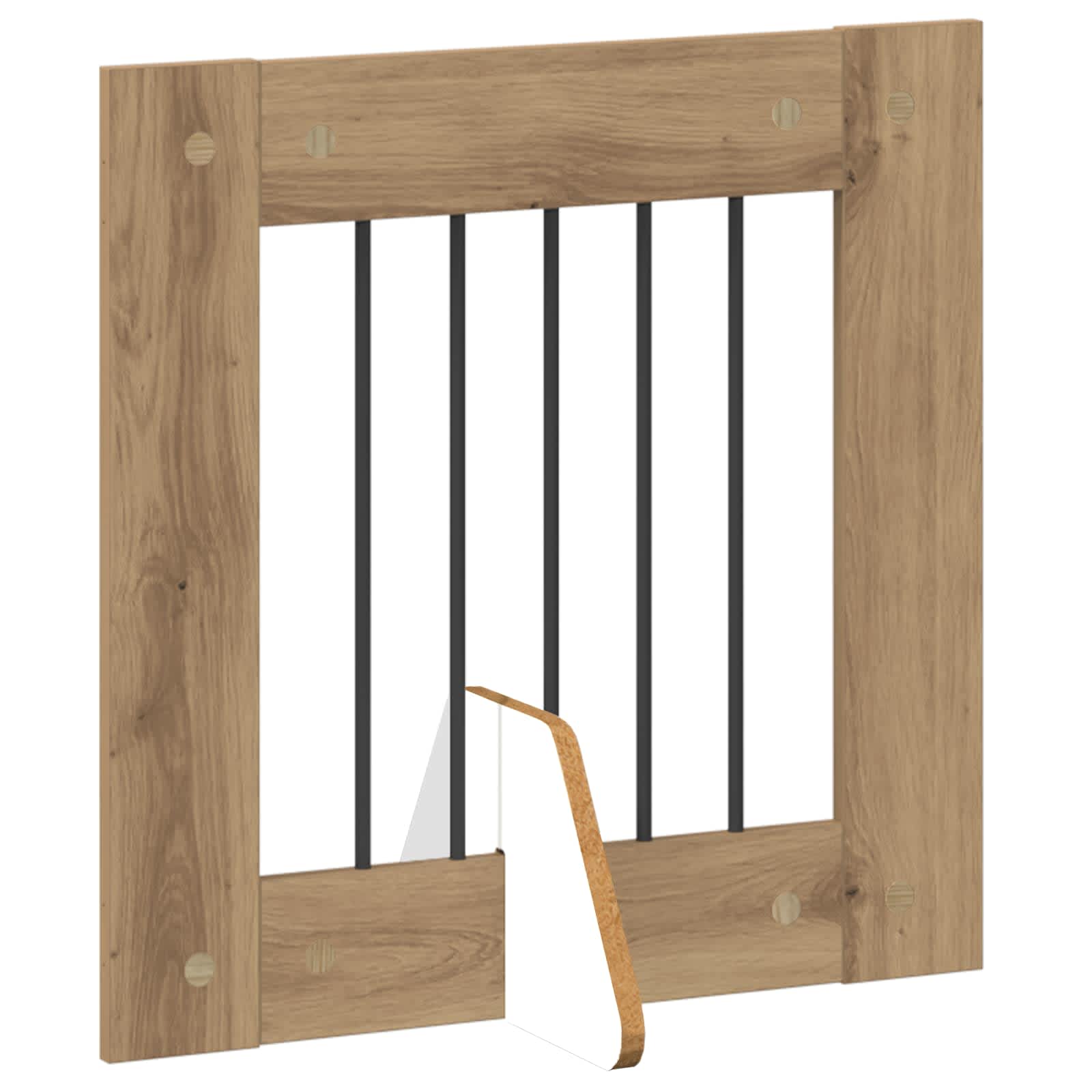 Vrata za pse z stojali 2 pcs Artisan hrast 60 x 60 cm - slika 5