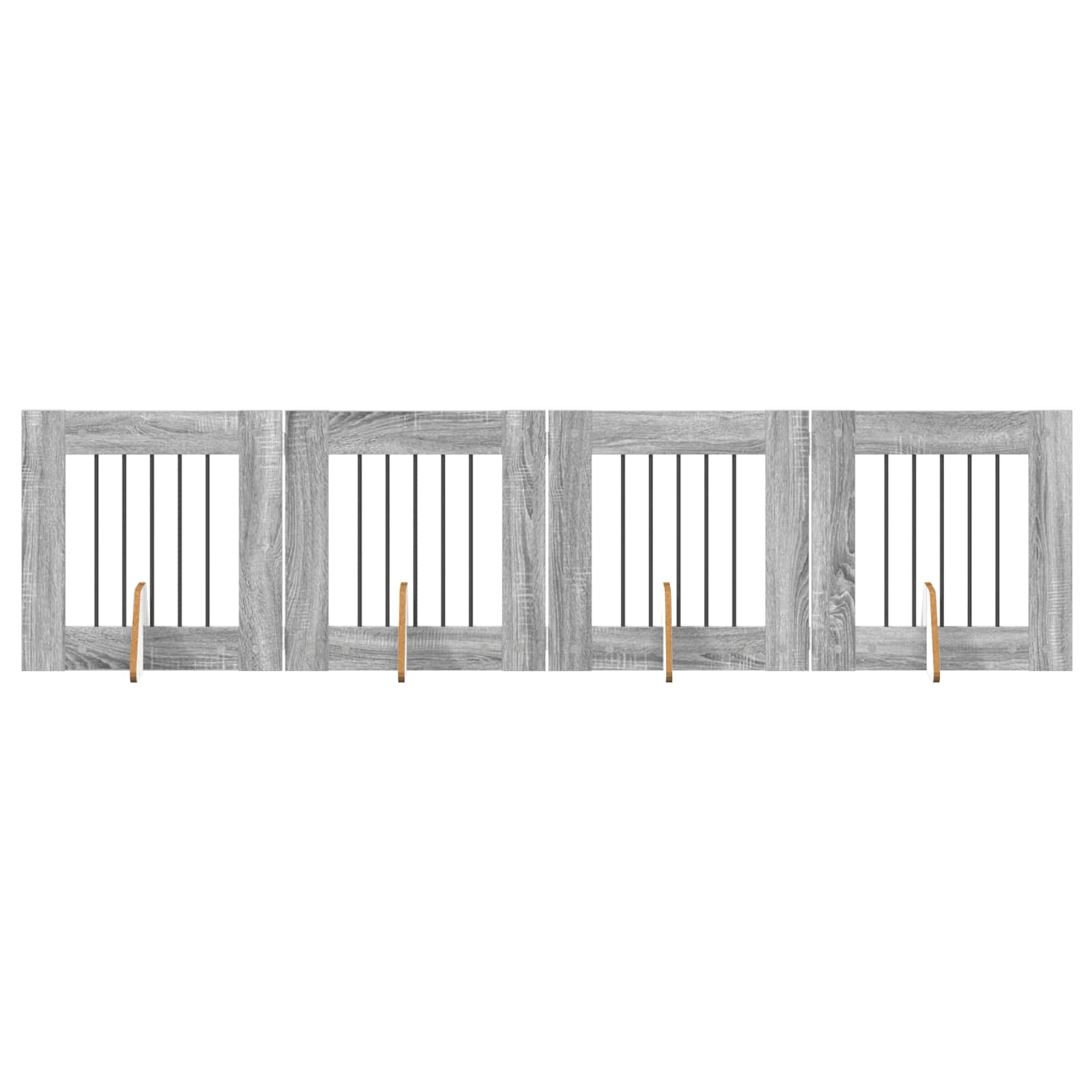 Hondenhekje met standaards 4 pcs Grijs sonoma 60 x 60 cm image 2