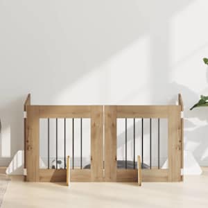 Vrata za pse z stojali 4 pcs Artisan hrast 60 x 60 cm