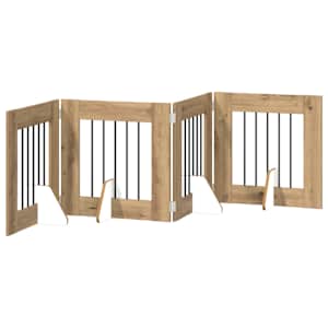 Skládací psí brána se stojany 4 pcs Dub artisan 241 cm - obrázek 2