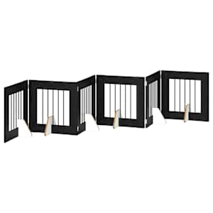 Skládací psí brána se stojany 6 pcs Černý dub 362 cm - obrázek 2