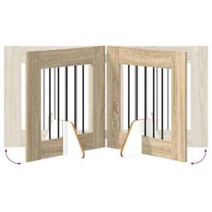 Skládací psí brána se stojany 6 pcs Dub sonoma 362 cm - obrázek 6
