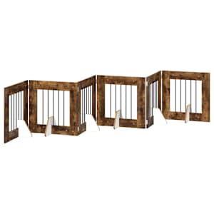 Skládací psí brána se stojany 6 pcs Kouřový dub 362 cm - obrázek 2