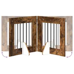 Skládací psí brána se stojany 6 pcs Kouřový dub 362 cm - obrázek 6