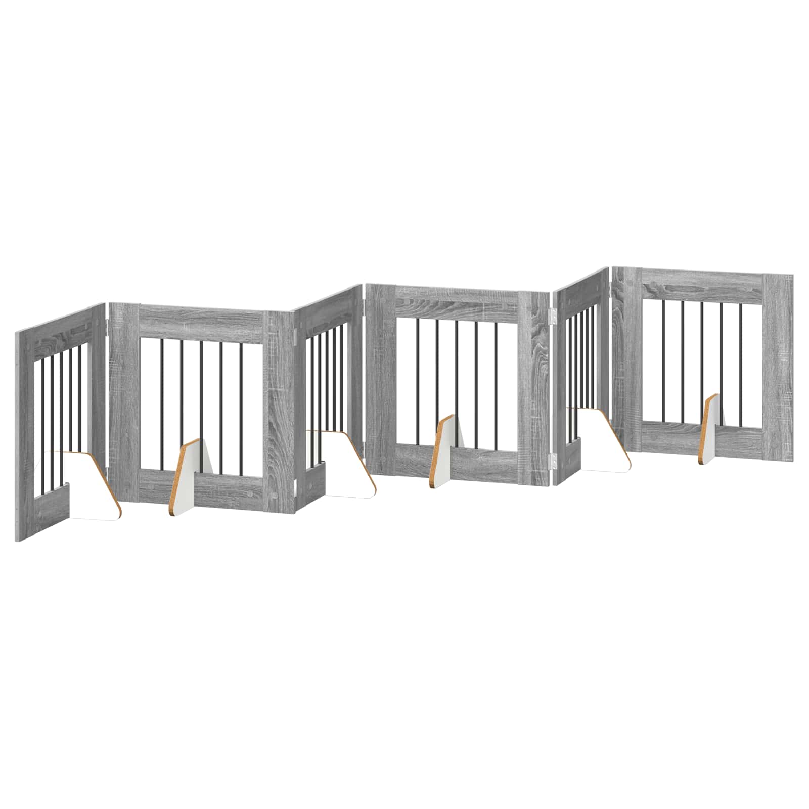 Hondenhekje met standaards 6 pcs Grijs sonoma 60 x 60 cm image 4