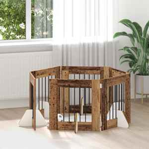 Vrata za pse z stojali 6 pcs Star les 60 x 60 cm Inženirski les