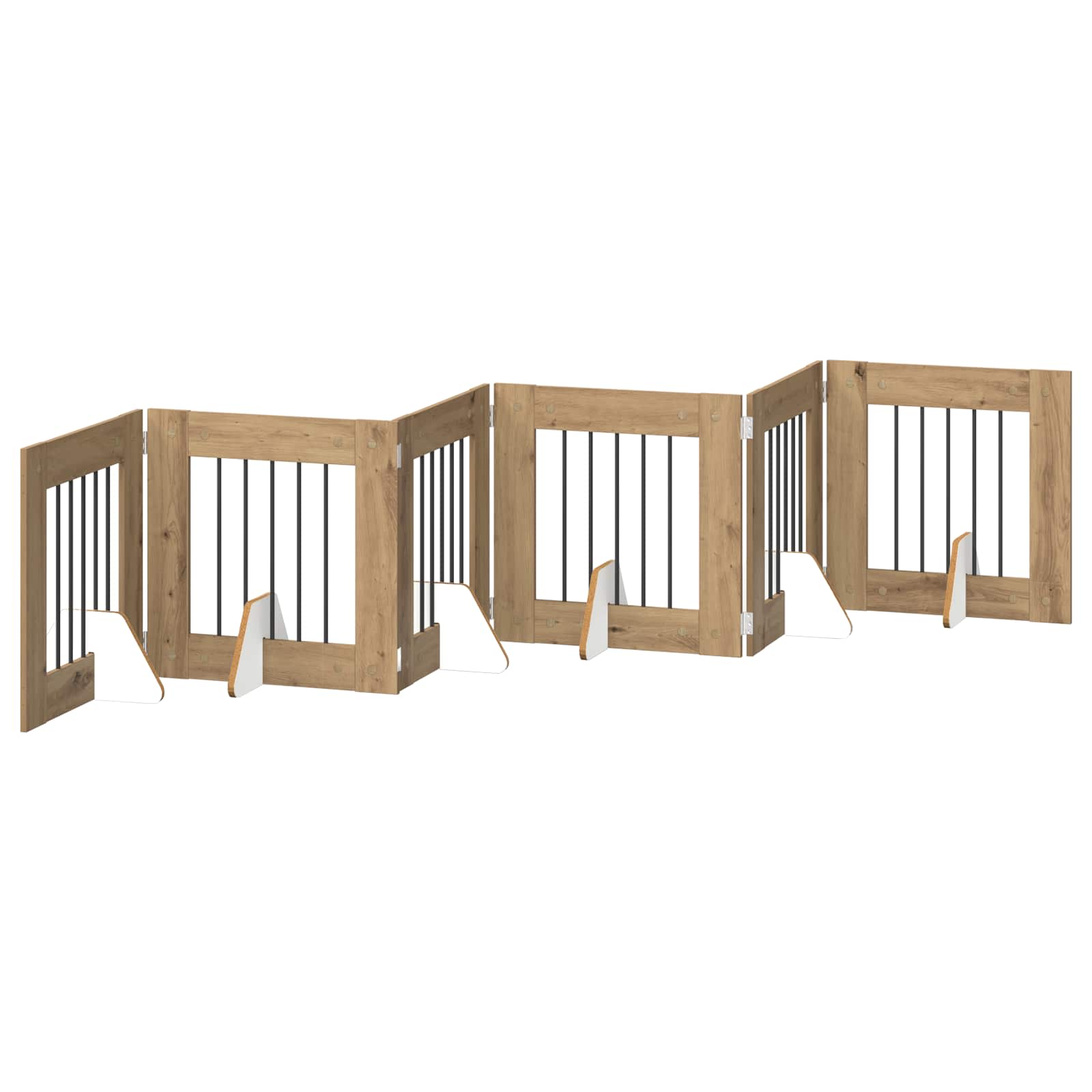 Vrata za pse z stojali 6 pcs Artisan hrast 60 x 60 cm - slika 4