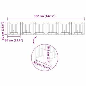 Skládací psí brána se stojany 6 pcs Dub artisan 362 cm - obrázek 10