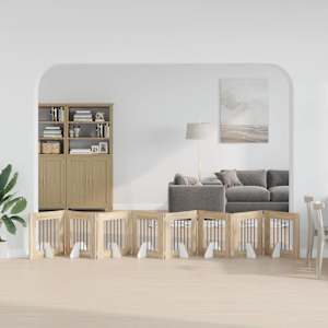 Skládací psí brána se stojany 8 pcs Dub sonoma 60 cm