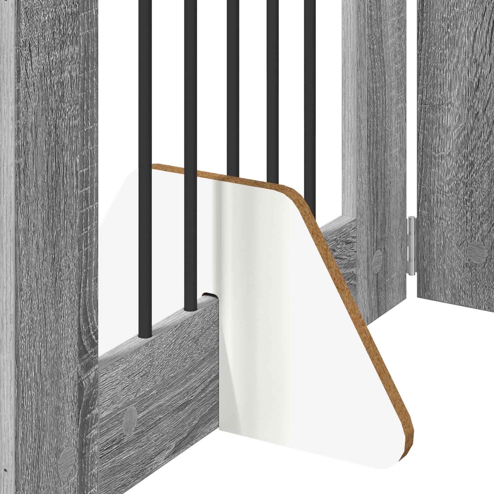 Hondenhekje met standaards 8 pcs Grijs sonoma 60 x 60 cm image 6