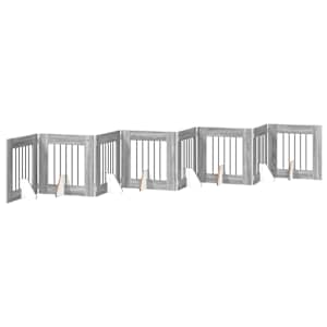 Skládací psí brána se stojany 8 pcs Šedá sonoma 60 cm - obrázek 2